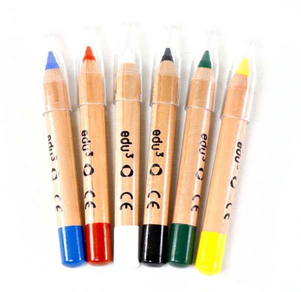 edu³ Schminkstifte-Set Basic-Farben, 6 Stifte