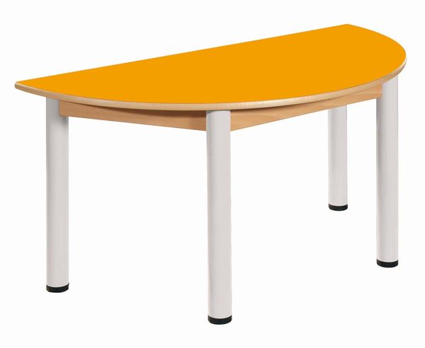 KIDZ PREMIUM Formica Tisch, halbrund, 120 x 60 cm, höhenverstellbar (SONDERANGEBOT)