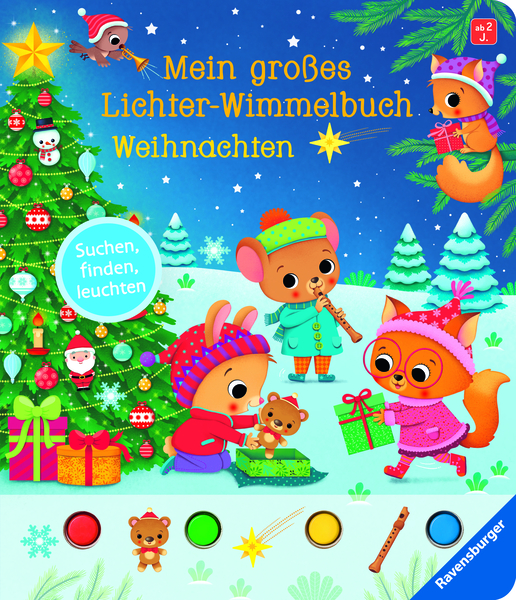 RAVENBSURGER Mein großes Lichter-Wimmelbuch: Weihnachten