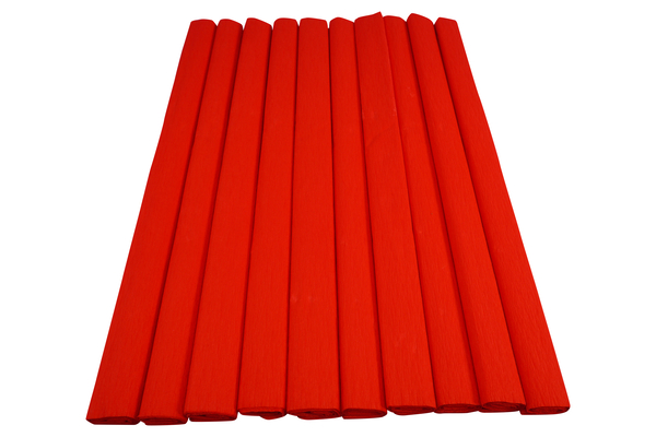 Bastelkrepp Einzelfarbe 50 x 250 cm, 10 Rollen (Farbe wählbar)