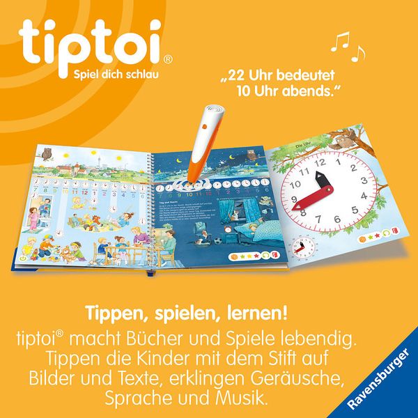 RAVENSBURGER tiptoi® Meine Lern-Spiel-Welt: Uhr und Zeit, ab 4 Jahre