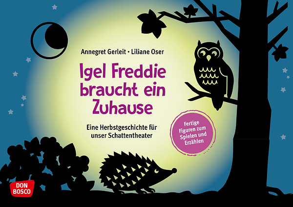 Geschichte zum Schattentheater - Igel Freddie braucht ein Zuhause