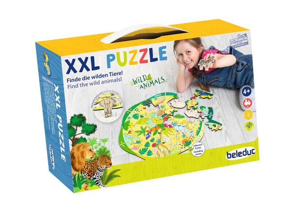 XXL Puzzle Wild Animals, 41 Teile, ab 4 Jahre