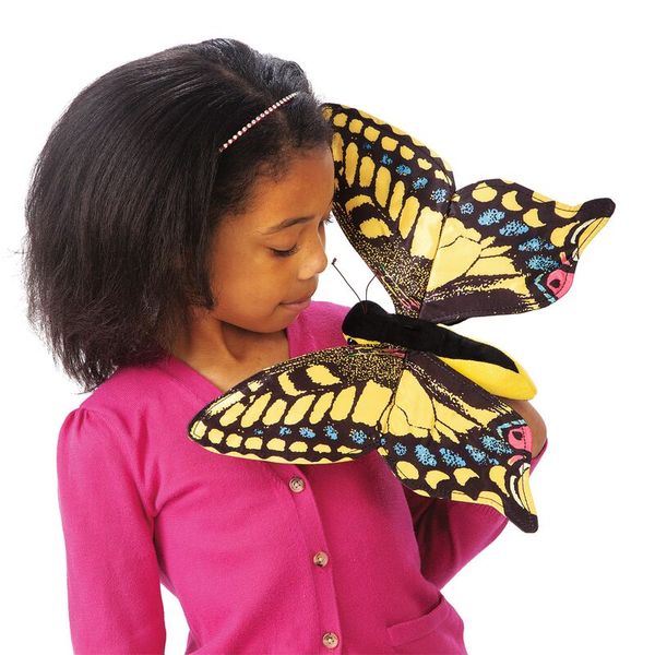 FOLKMANIS Handpuppe Schwalbenschwanz Schmetterling (30 cm)