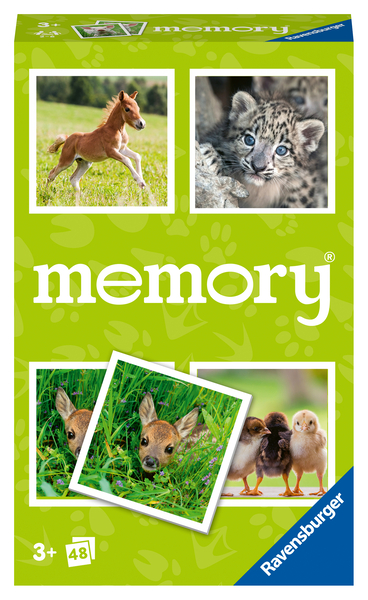 RAVENSBURGER Tierbaby memory® - Mitbringspiel, ab 3 Jahre