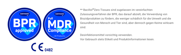 Bode Bacillol® Zero Tissues XL, 100% Plastikfrei, 1x80 Tücher