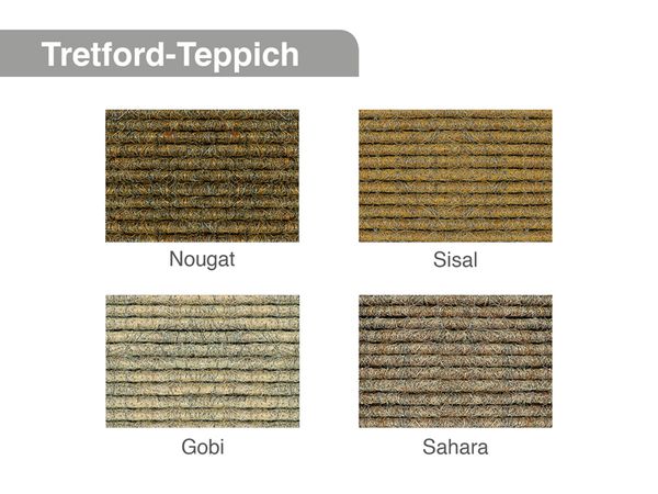 TRETFORD Teppich Interland Fliese, 50 x 50cm, 4 Stück diverse Farben