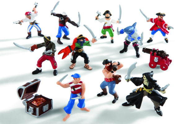 PAPO Minifiguren Piraten und Seeräuber, 12 Figuren, Höhe 4 cm