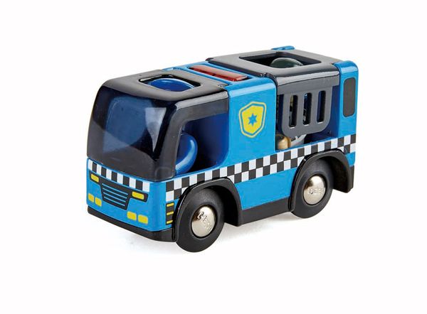 Polizeiauto mit Sirene und Spielfigur (9,4 x 3,6 x 5,1 cm), ab 3 Jahre