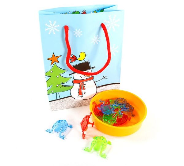 Weihnachtstragetasche mit Froschhüpfspiel, 6 Sets