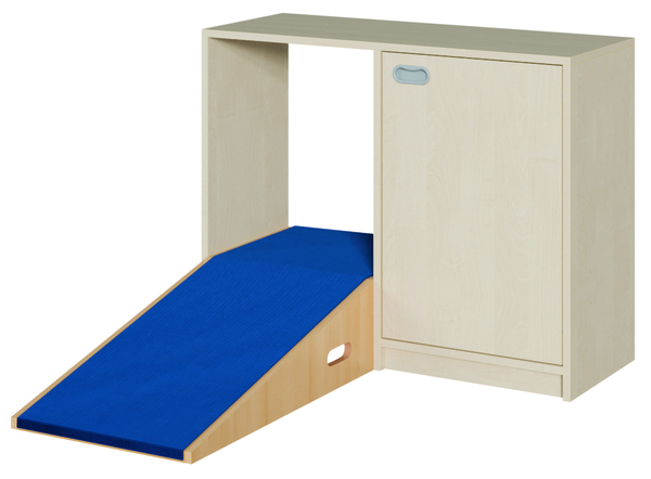 Durchkrabbelschrank mit Schrägpodest, 1 Tür  (B/H/T: 102 x 60 x 40 cm)