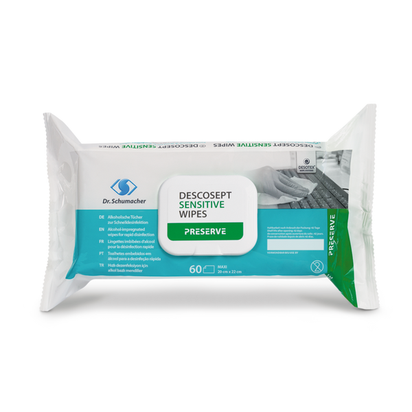 Descosept Sensitive Wipes (Dr. Schumacher), VAH zert., 4x60 Tücher