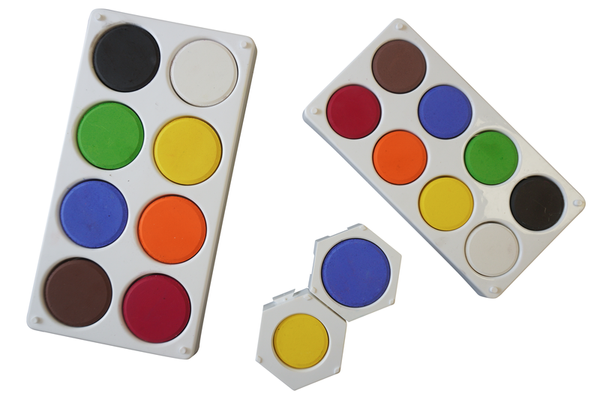 Tempera-Palette hexagonal für 55 mm Blöcke, 12 Stück