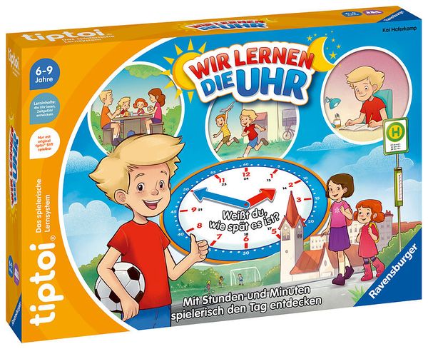 RAVENSBURGER tiptoi® Wir lernen die Uhr, 1 - 4 Spieler, ab 6 Jahre