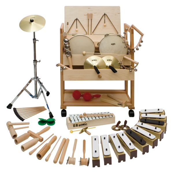 Musikwagen, Percussion, für bis zu 30 Kinder, 24 Instrumente, 51 Teile