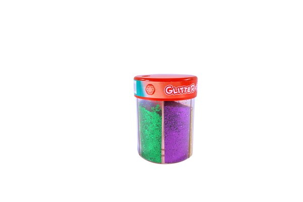 Glitter in Streudose, 6 Farben, 80 Gramm