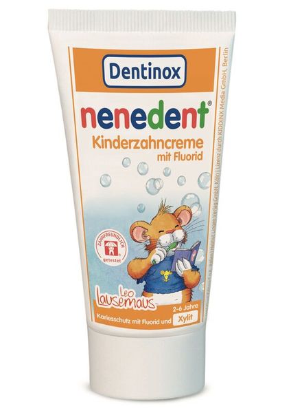 nenedent Kinderzahncreme mit Fluorid, 12x50 ml