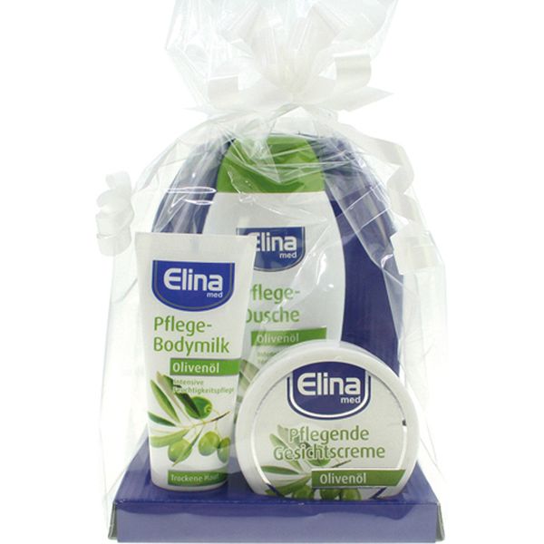 Geschenk-Set Pflege-Dusche und Creme, Elina Olive, 3-tlg. 