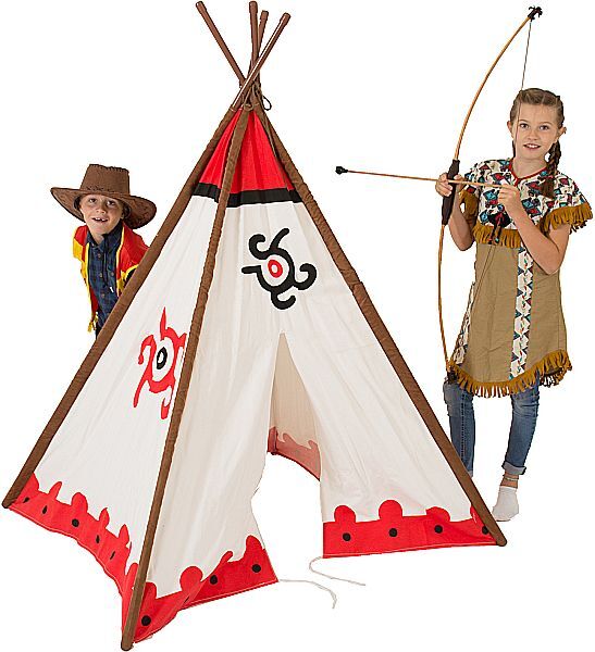 Wigwam / Zelt / Zimmer Tipi, 4 Seiten (120 x 158 cm)