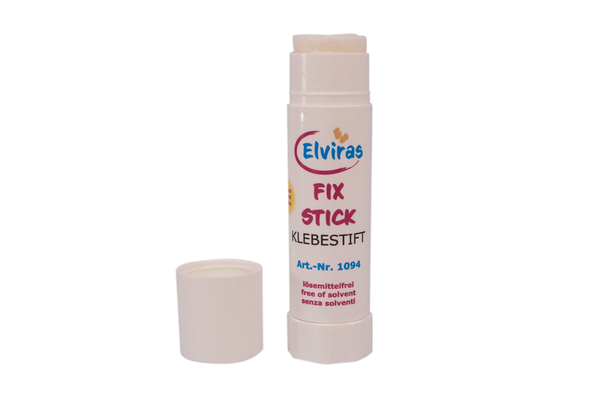 ELVIRAS Klebestift Fix Stick, lösungsmittelfrei, je 20 g, 12 Stück