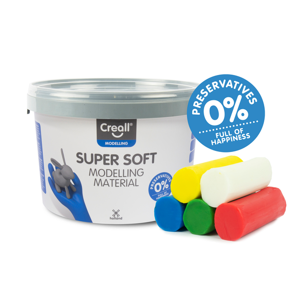 Creall Super Soft Knete farbig sortiert, 1.750 g