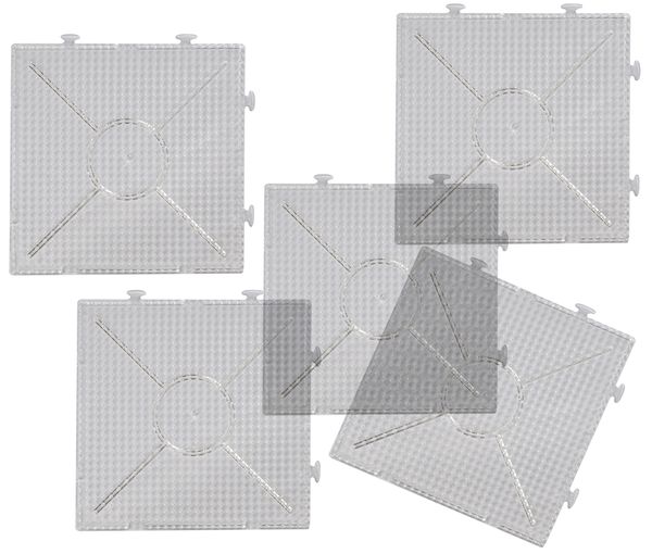 Steckplatten-Set "Quadrat" für Bügelperlen, je 15 x 15 cm, 10 Stück