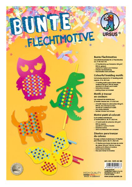 Bunte Flechtmotive, 27 Stück