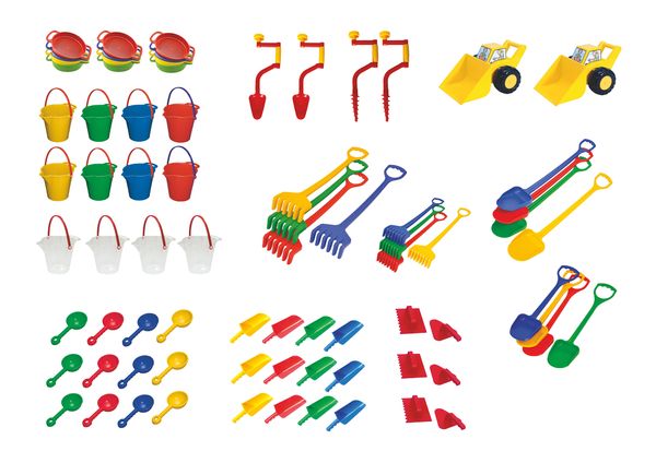 Sandspiel-Set, 76 Teile (Kindergarten-Qualität)