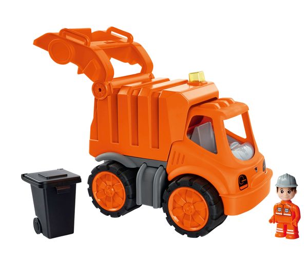 BIG Power-Worker Original Müllwagen + 1 Figur, 20,5 x 39 x 24,5 cm, 2-5 Jahre