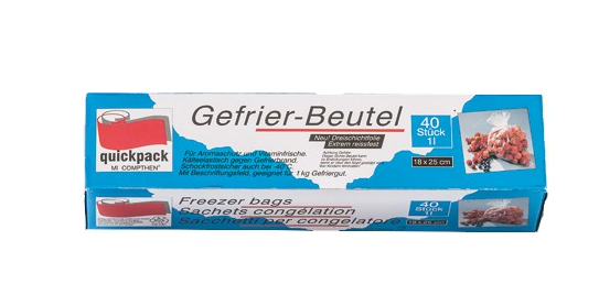 Gefrierbeutel 1l, 4x40 Stück