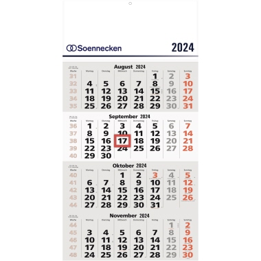 Wandkalender / 4 Monatskalender 2024