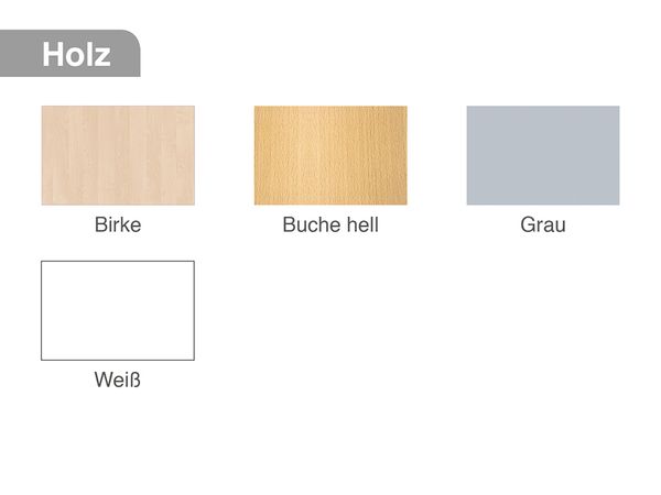 Stollenschrank mit 2 Massivholzschüben und 2 Fächern