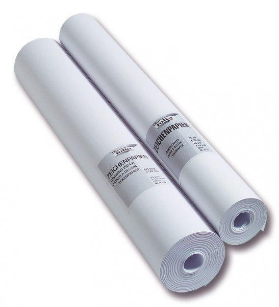 Zeichenpapierrolle 80g,  50 cm x 25 m