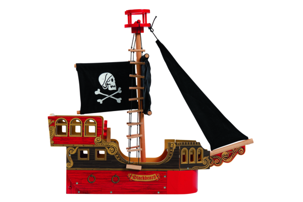 PAPO Piratenschiff aus Holz, 55 x 14,5 x 51 cm, ab 3 Jahre