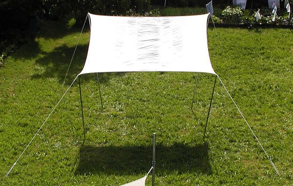 Sonnensegel 5 x 5 m, cremeweiß