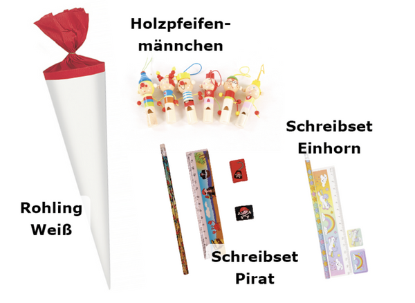 Geschwister-Schultüten-Set 2, inkl. Geschenkartikel, 4 Sets