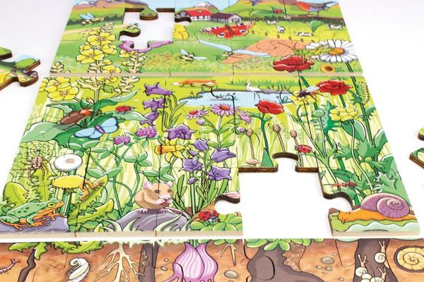 XXL Bodenpuzzle Entdecke die Blumenwiese, ab 3 Jahre