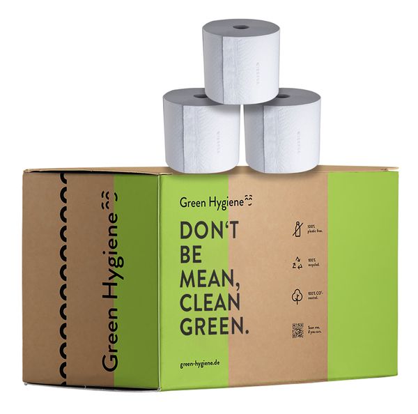 GREEN HYGIENE CO2-neutrales Toilettenpapier-Kompakt, KORDULA, weiß, 3-lagig, 400 Blatt, 36 Rollen