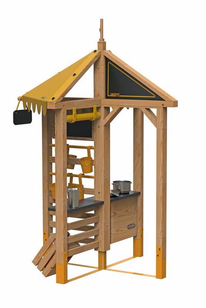 Outdoor Kiosk 4 in 1 / Marktstand aus Holz, (LxBxH): 113 x 113 x 195 cm