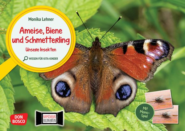 Kamishibai Bildkarten und Memospiel  - Ameise, Biene und Schmetterling. Unsere Insekten