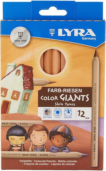 LYRA Farb-Riese - Skin Tones, 12 Buntstifte im Kartonetui