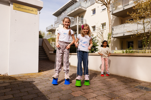 Laufdosen, 4 Paar, Höhe 10 cm, farbig sortiert