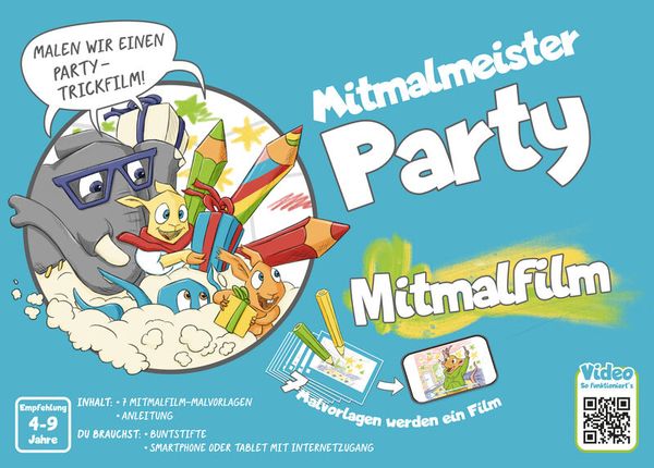 Mitmalfilm DIN A5 "Mitmalmeister Party"