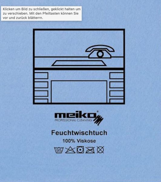 Feuchtwischtücher mit Piktogramm, blau "Büro", 10 Stück