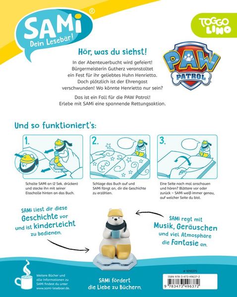 SAMi - dein Lesebär, Buchpaket "Paw Patrol"-Abenteuer