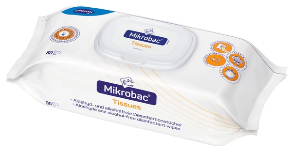 Bode Mikrobac® Tissues, 80 Tücher, alkoholfreie Desinfektionstücher