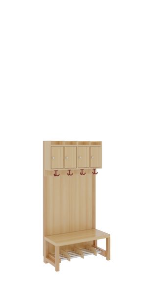 Komplettgarderobe mit Ablage und Facheinteilung