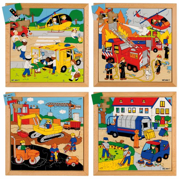 EDUCO Straßenaktion Puzzles, 4 Puzzle, ab 4 Jahre