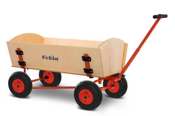 ECKLA Zerlegbarer Bollerwagen mit Hinter- & Vorderachslenkung, 100 cm