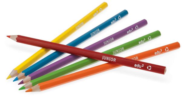 edu³ JUNIOR Hex, 12 Buntstifte, Farbe wählbar